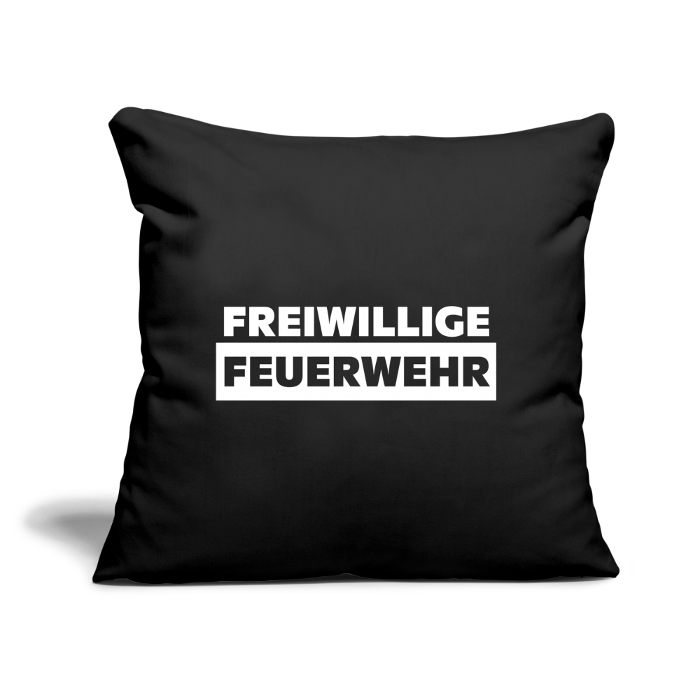 Freiwillige Feuerwehr - Sofakissen mit Füllung 44 x 44 cm - Schwarz