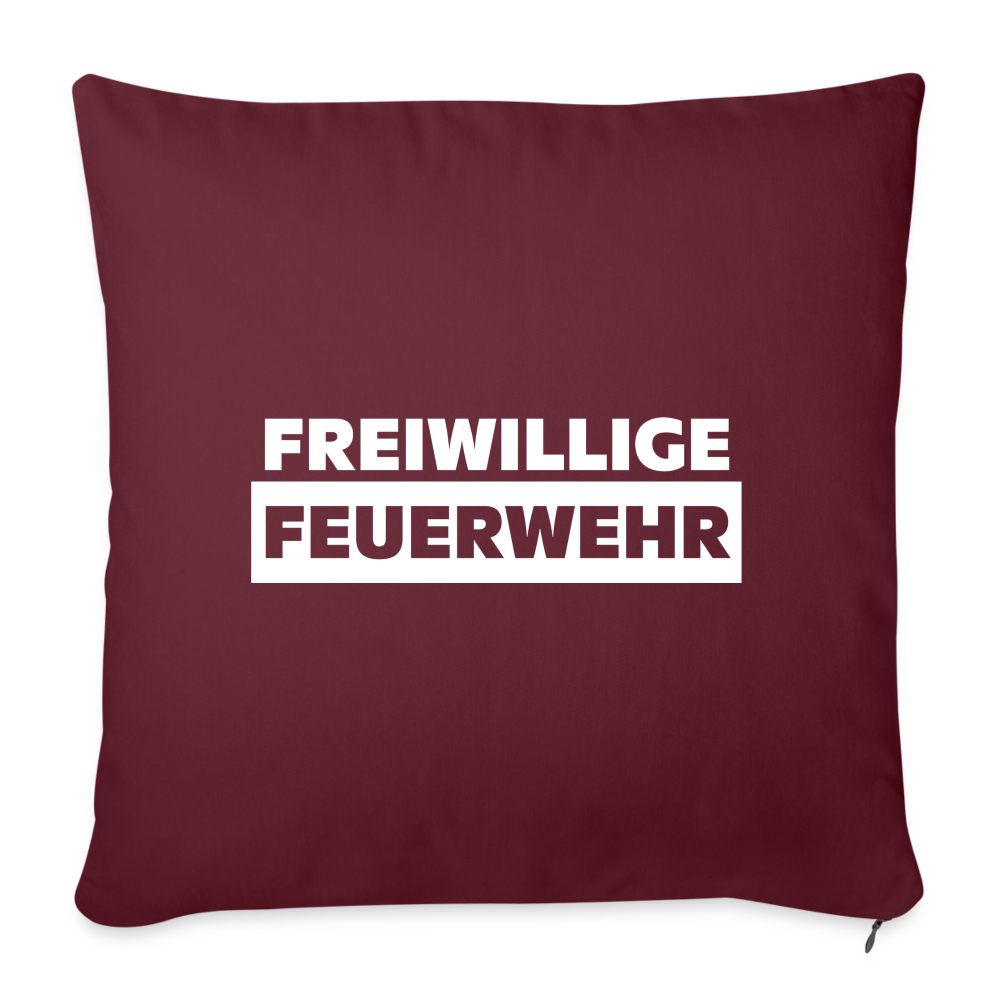 Freiwillige Feuerwehr - Sofakissen mit Füllung 44 x 44 cm - Burgunderrot