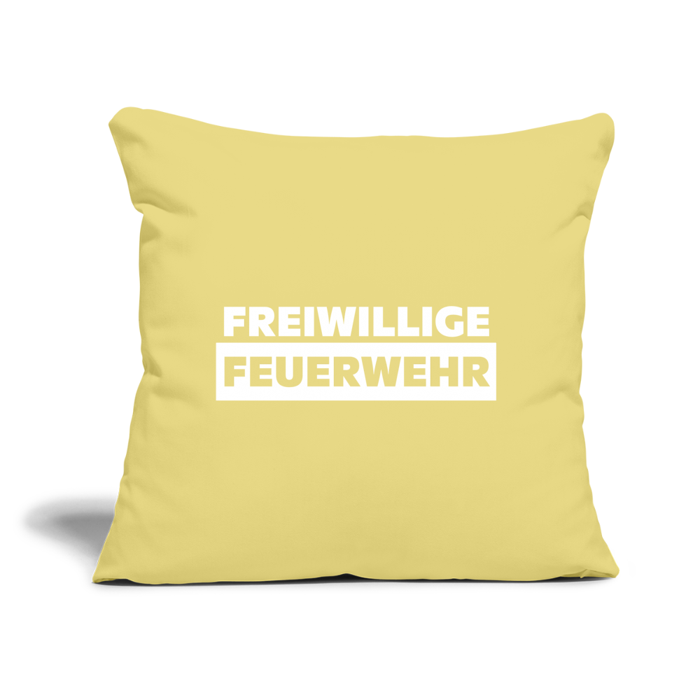 Freiwillige Feuerwehr - Sofakissen mit Füllung 44 x 44 cm - Hellgelb
