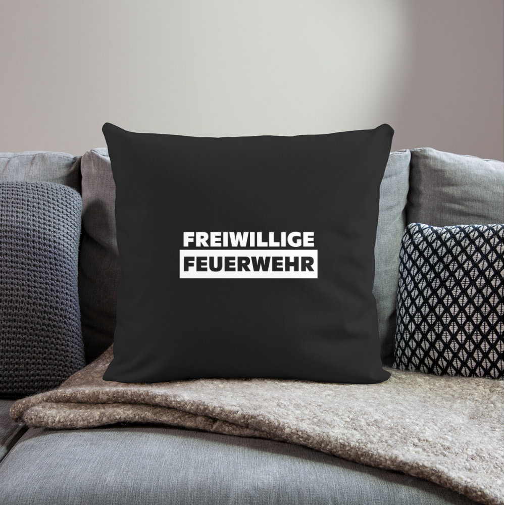 Freiwillige Feuerwehr - Sofakissenbezug 44 x 44 cm - Schwarz