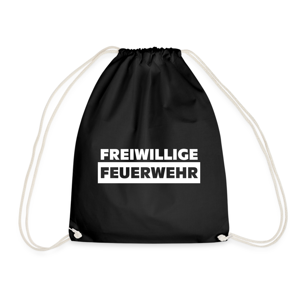 Freiwillige Feuerwehr - Stoffbeutel aus 100% Bio-Baumwolle - Schwarz