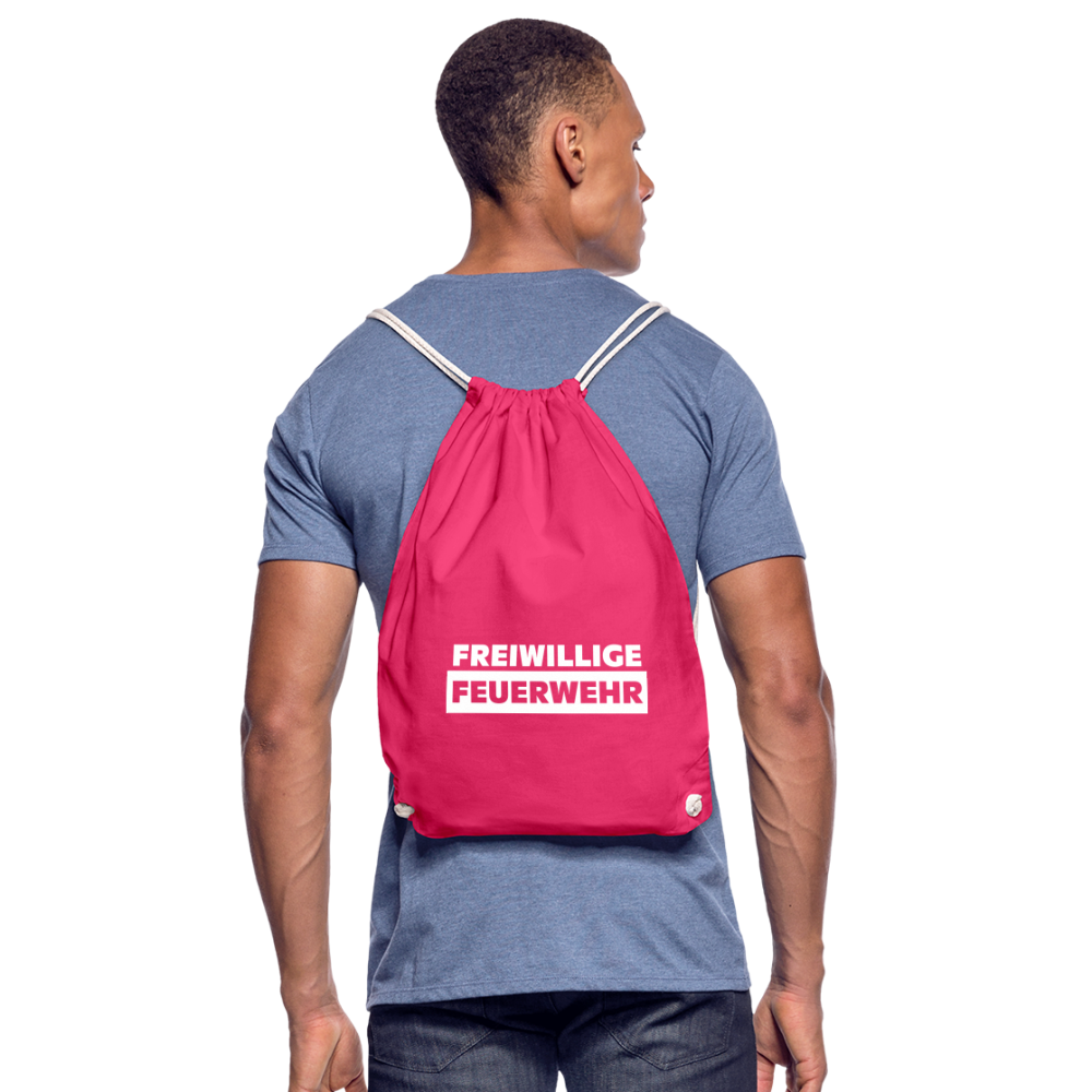 Freiwillige Feuerwehr - Stoffbeutel aus 100% Bio-Baumwolle - Fuchsia