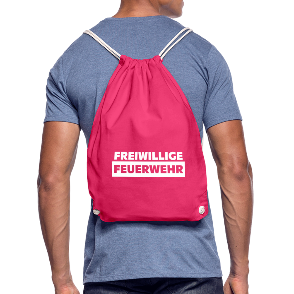 Freiwillige Feuerwehr - Stoffbeutel aus 100% Bio-Baumwolle - Fuchsia