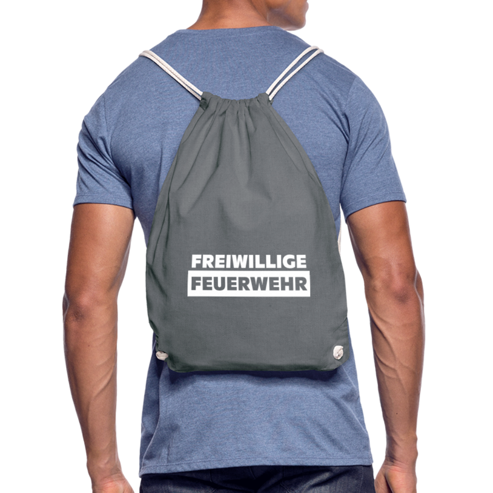 Freiwillige Feuerwehr - Stoffbeutel aus 100% Bio-Baumwolle - Grau