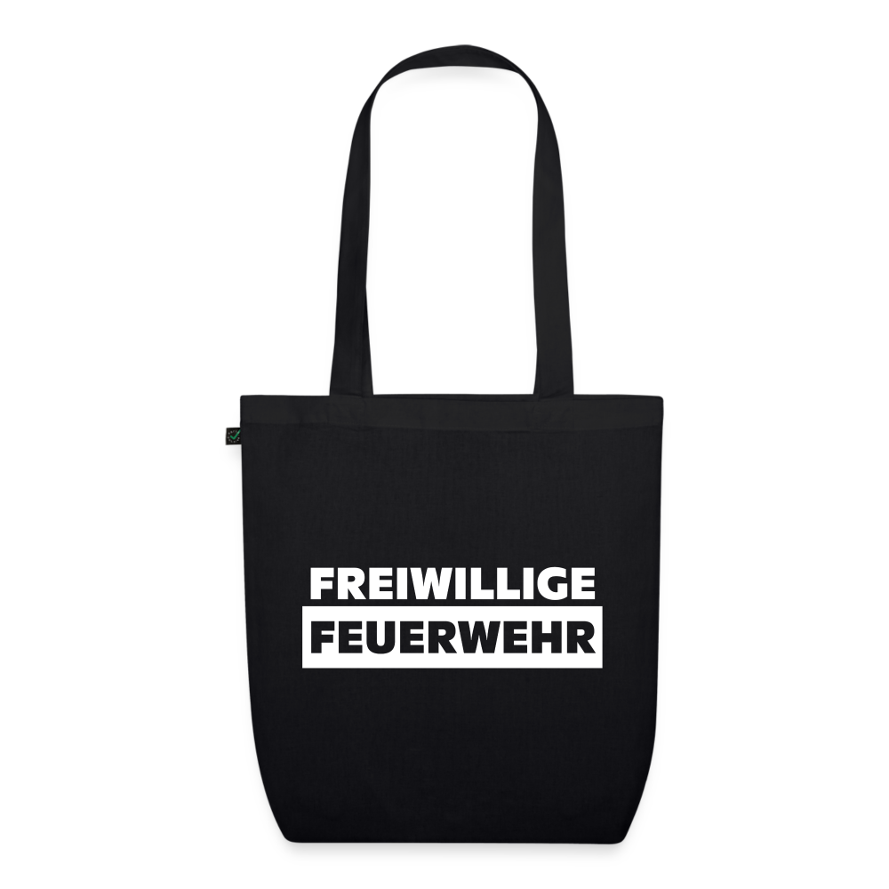 Freiwillige Feuerwehr - Stoffbeutel aus 100% Bio-Baumwolle - Schwarz