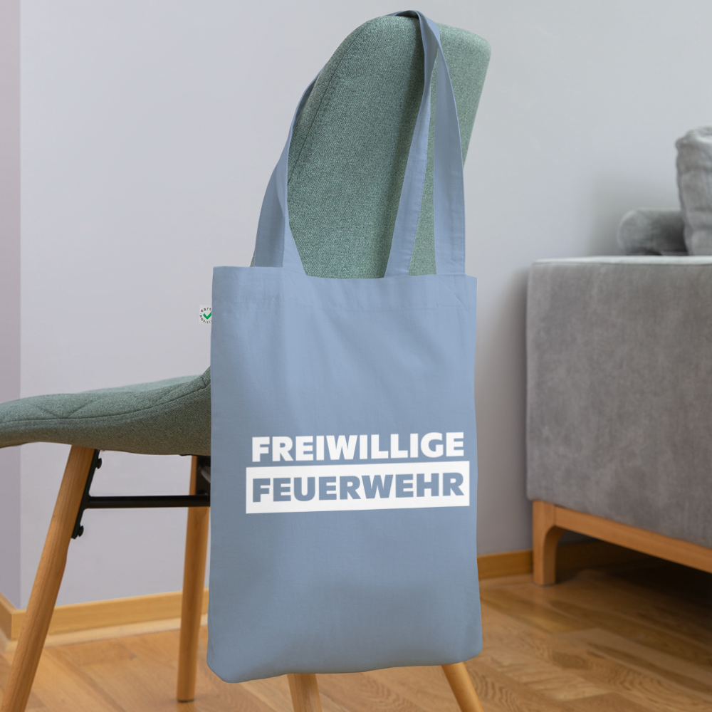 Freiwillige Feuerwehr - Stoffbeutel aus 100% Bio-Baumwolle - Blaugrau