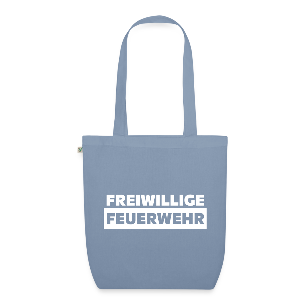 Freiwillige Feuerwehr - Stoffbeutel aus 100% Bio-Baumwolle - Blaugrau