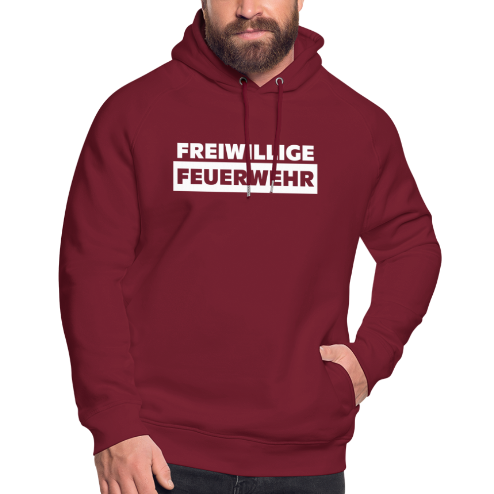 Freiwillige Feuerwehr - Unisex Bio-Hoodie - Burgunderrot