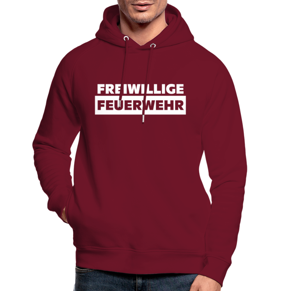 Freiwillige Feuerwehr - Unisex Bio-Hoodie - Burgunderrot