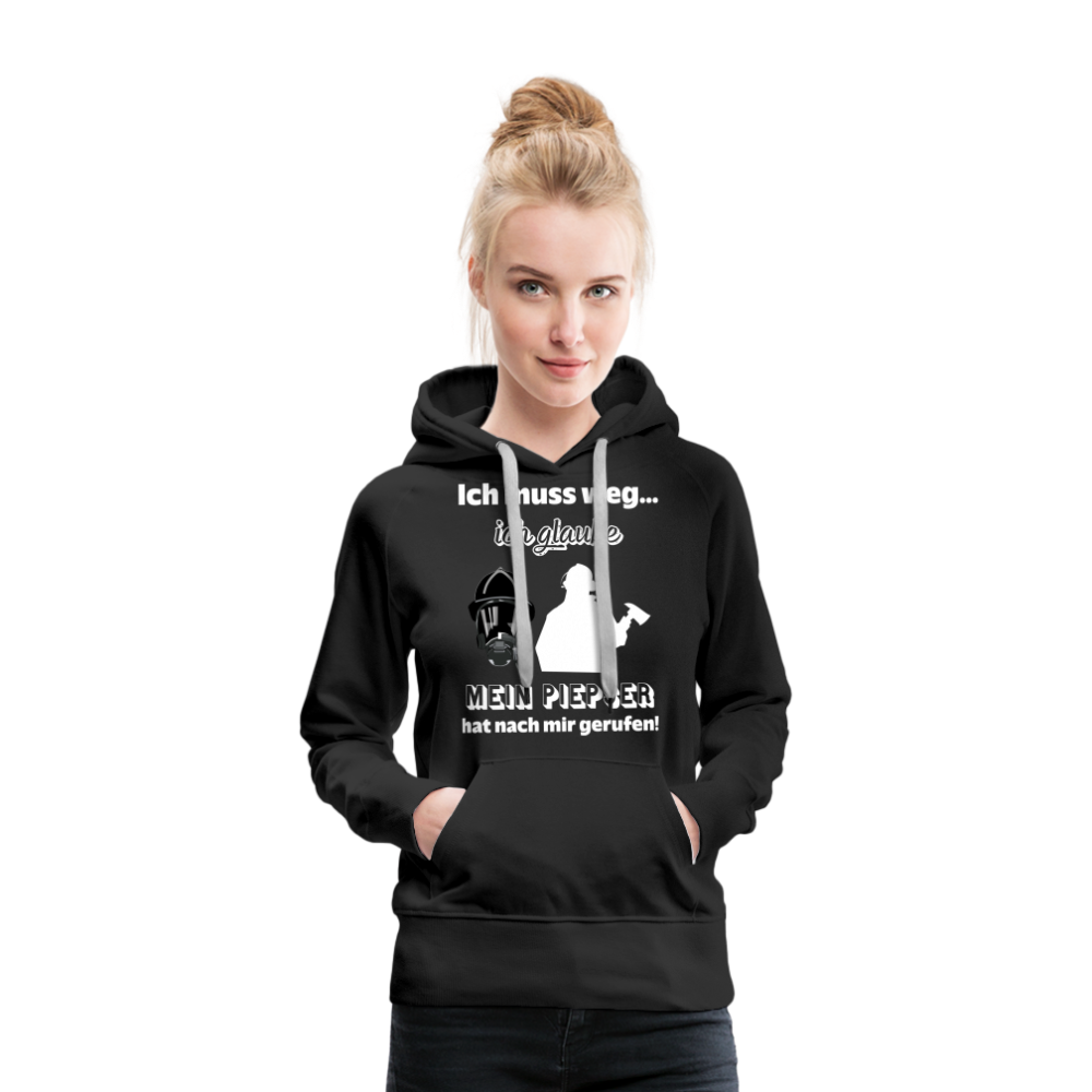 Ich muss weg... Ich glaube mein Piepser hat nach mir gerufen! - Frauen Hoodie - Schwarz