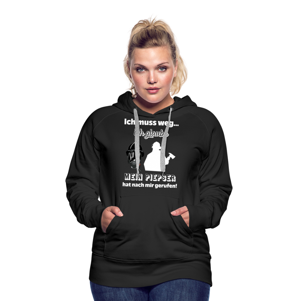 Ich muss weg... Ich glaube mein Piepser hat nach mir gerufen! - Frauen Hoodie - Schwarz