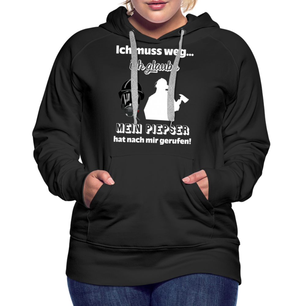 Ich muss weg... Ich glaube mein Piepser hat nach mir gerufen! - Frauen Hoodie - Schwarz