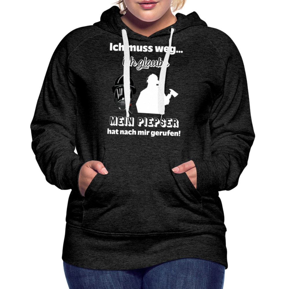 Ich muss weg... Ich glaube mein Piepser hat nach mir gerufen! - Frauen Hoodie - Anthrazit