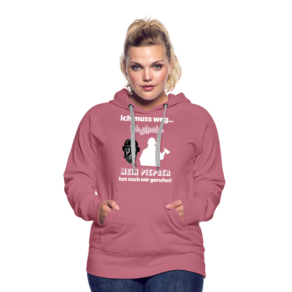 Ich muss weg... Ich glaube mein Piepser hat nach mir gerufen! - Frauen Hoodie - Malve