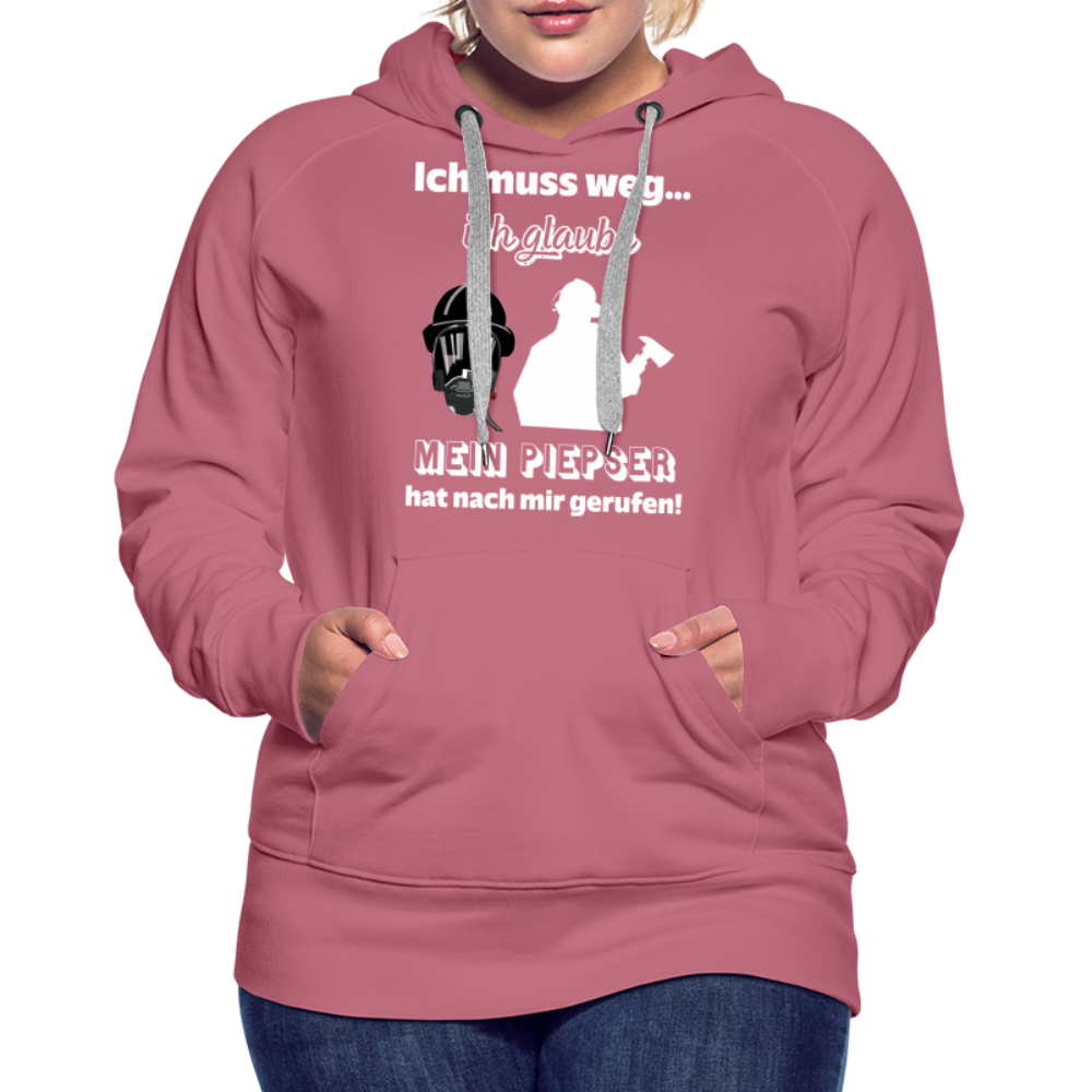 Ich muss weg... Ich glaube mein Piepser hat nach mir gerufen! - Frauen Hoodie - Malve