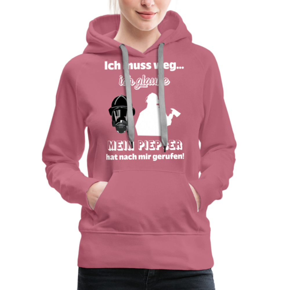 Ich muss weg... Ich glaube mein Piepser hat nach mir gerufen! - Frauen Hoodie - Malve