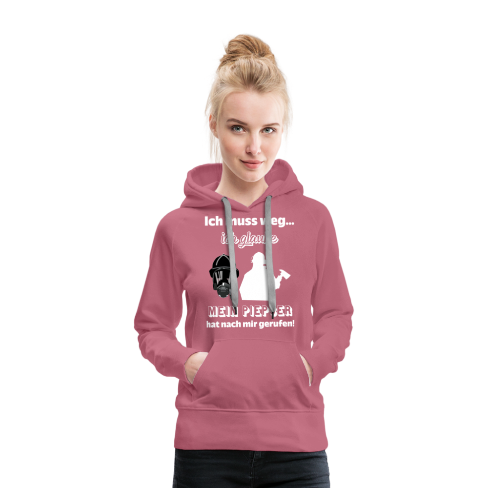 Ich muss weg... Ich glaube mein Piepser hat nach mir gerufen! - Frauen Hoodie - Malve