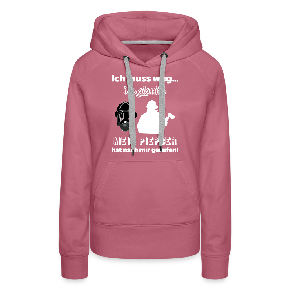 Ich muss weg... Ich glaube mein Piepser hat nach mir gerufen! - Frauen Hoodie - Malve