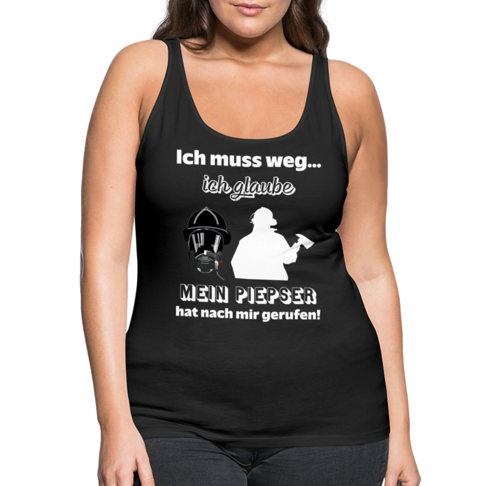 Ich muss weg... Ich glaube mein Piepser hat nach mir gerufen! - Frauen Tank Top - Schwarz