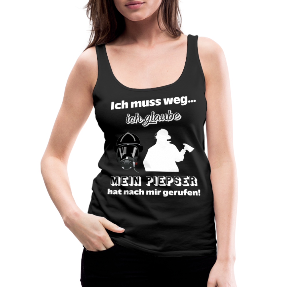 Ich muss weg... Ich glaube mein Piepser hat nach mir gerufen! - Frauen Tank Top - Schwarz