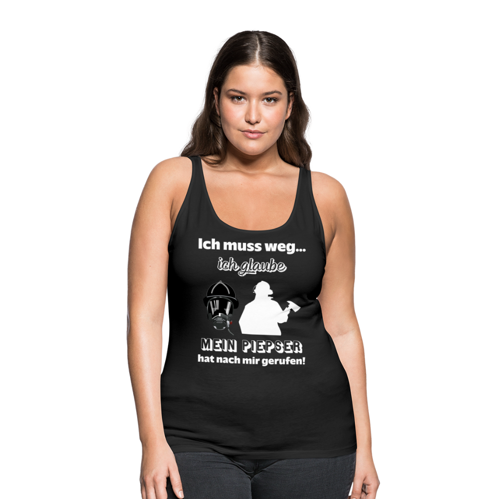 Ich muss weg... Ich glaube mein Piepser hat nach mir gerufen! - Frauen Tank Top - Schwarz
