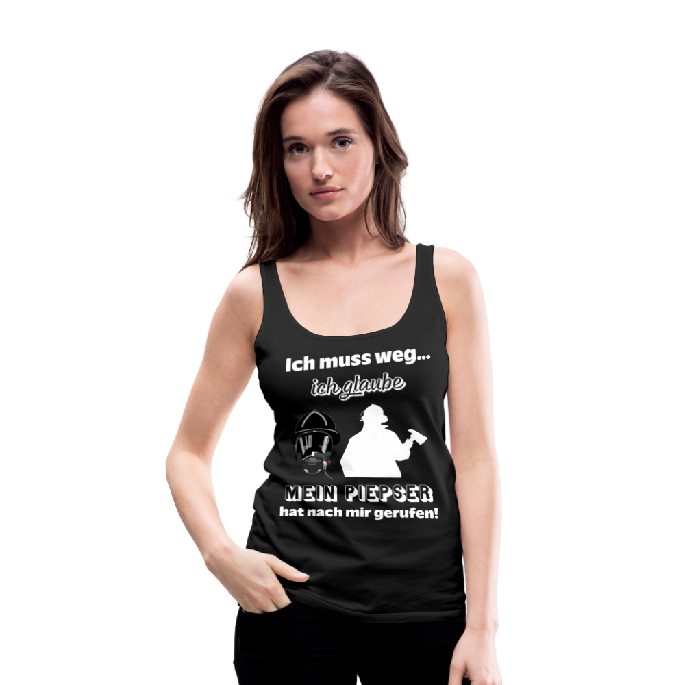 Ich muss weg... Ich glaube mein Piepser hat nach mir gerufen! - Frauen Tank Top - Schwarz