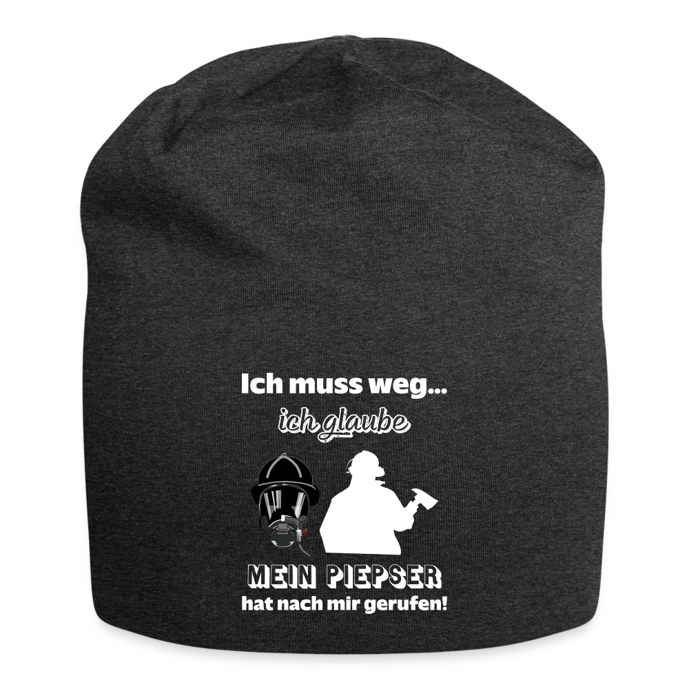 Ich muss weg... Ich glaube mein Piepser hat nach mir gerufen! - Jersey-Beanie - Anthrazit