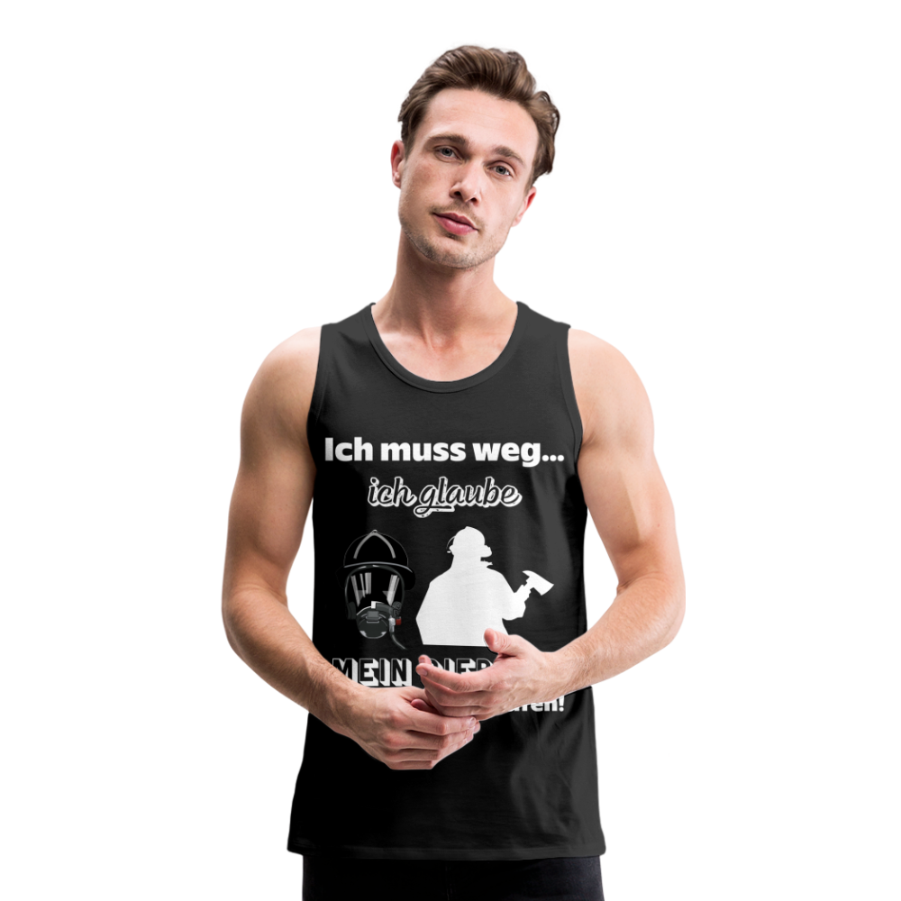 Ich muss weg... Ich glaube mein Piepser hat nach mir gerufen! - Männer Tank Top - Schwarz