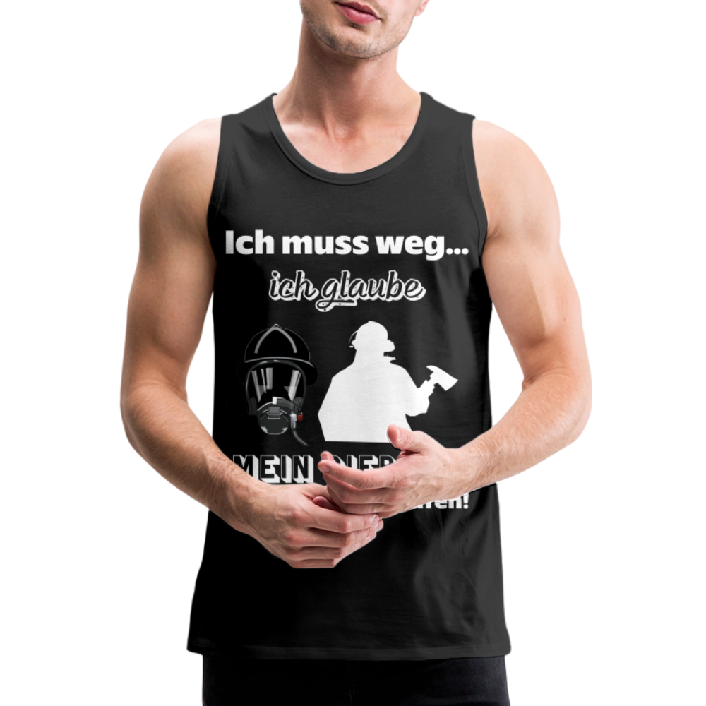 Ich muss weg... Ich glaube mein Piepser hat nach mir gerufen! - Männer Tank Top - Schwarz