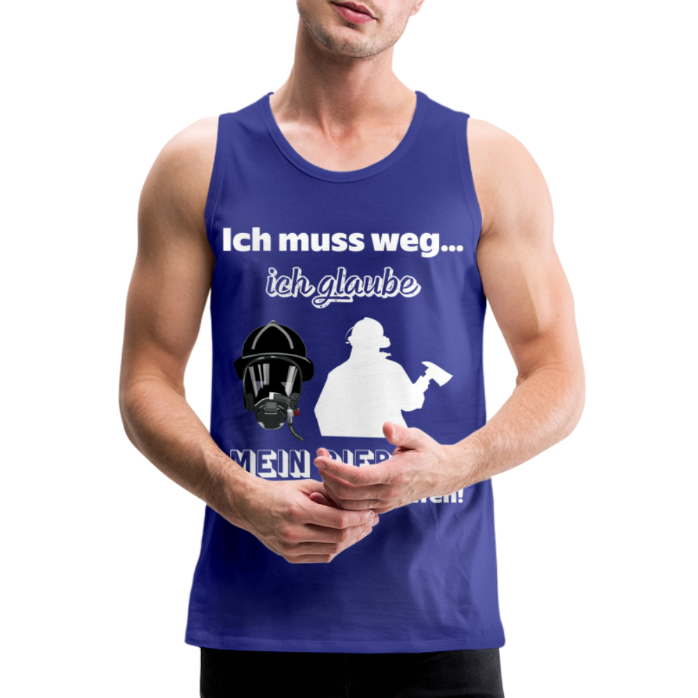 Ich muss weg... Ich glaube mein Piepser hat nach mir gerufen! - Männer Tank Top - Königsblau