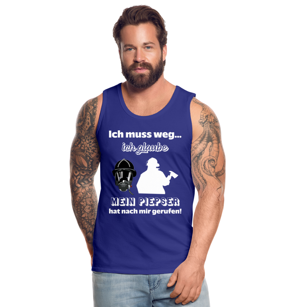 Ich muss weg... Ich glaube mein Piepser hat nach mir gerufen! - Männer Tank Top - Königsblau