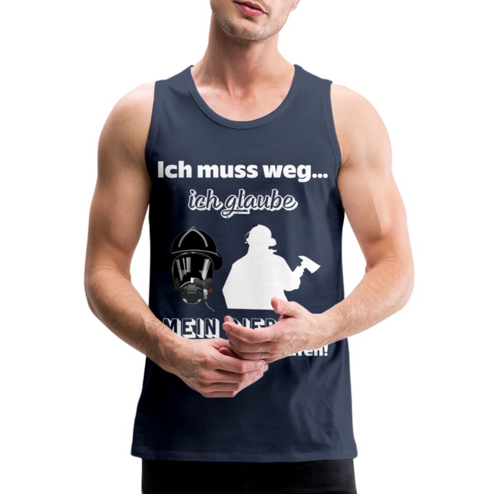 Ich muss weg... Ich glaube mein Piepser hat nach mir gerufen! - Männer Tank Top - Navy