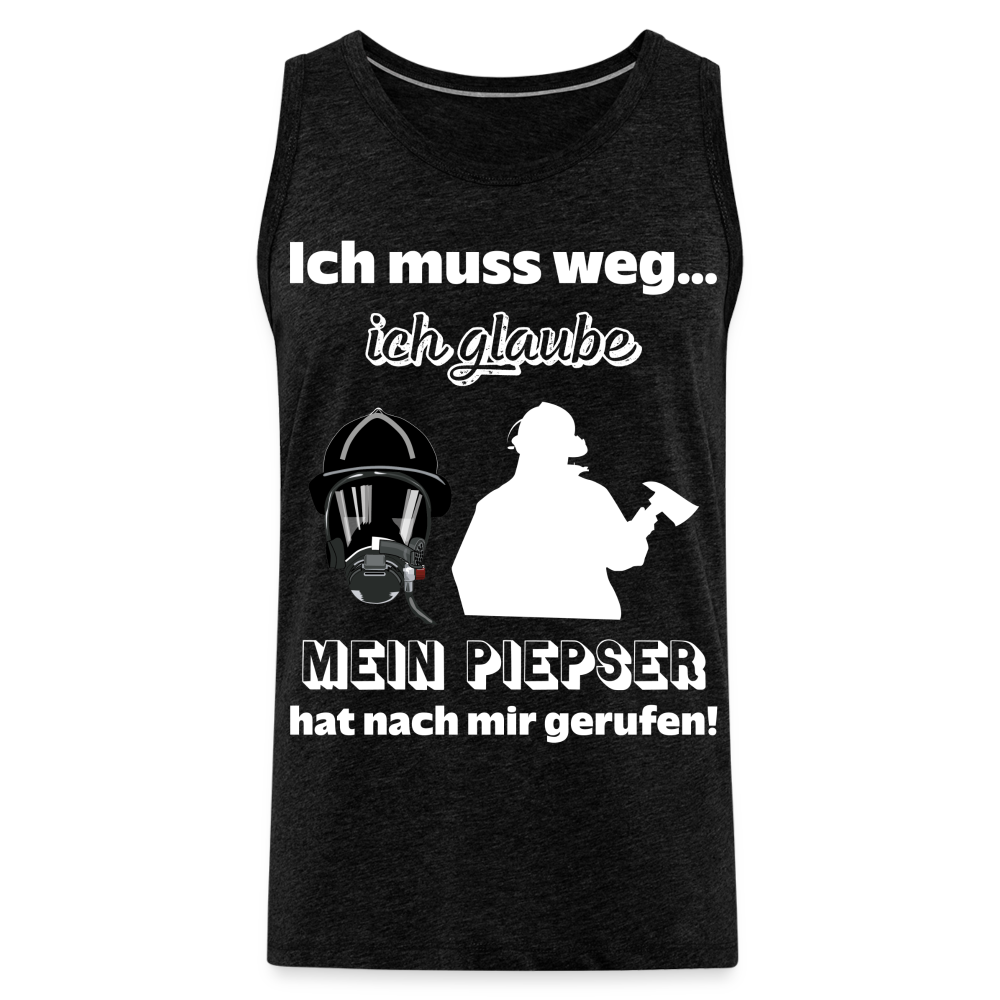 Ich muss weg... Ich glaube mein Piepser hat nach mir gerufen! - Männer Tank Top - Anthrazit