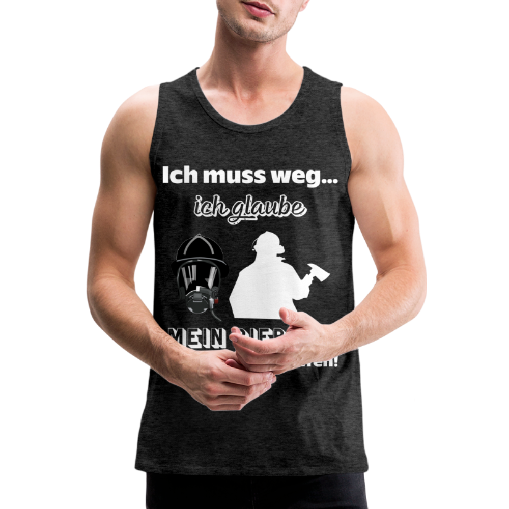 Ich muss weg... Ich glaube mein Piepser hat nach mir gerufen! - Männer Tank Top - Anthrazit