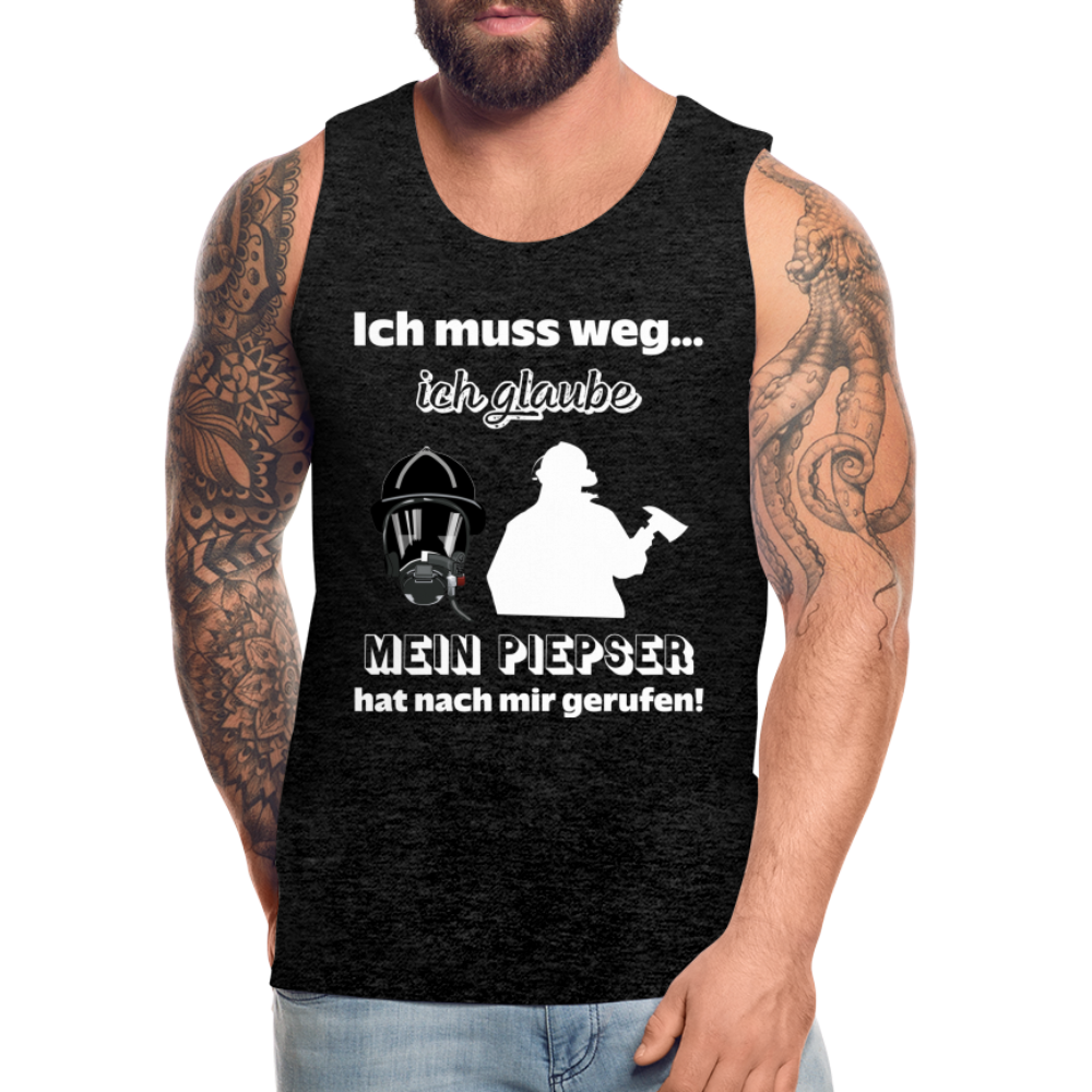 Ich muss weg... Ich glaube mein Piepser hat nach mir gerufen! - Männer Tank Top - Anthrazit